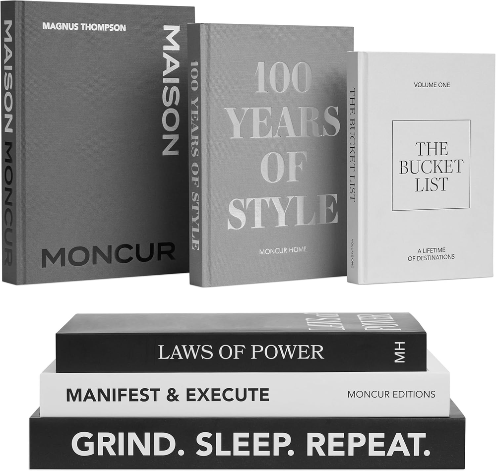 Decorative Coffee Table Books Set of 3 Black & White Coffee Table Decor Removabl