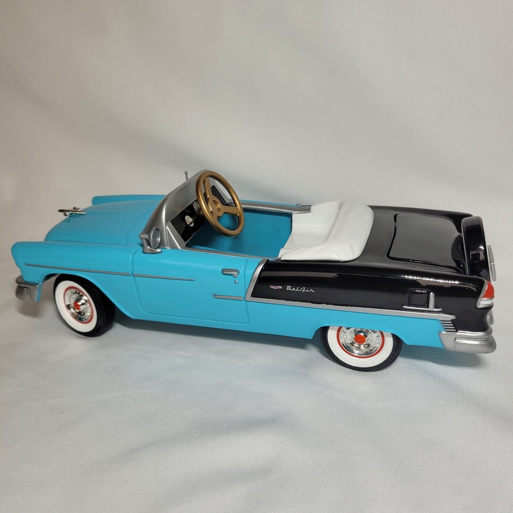 Gearbox 1955 Chevy Bel Air Die Cast Pedal Car With Hidden Coin Bank 1997 Blue
