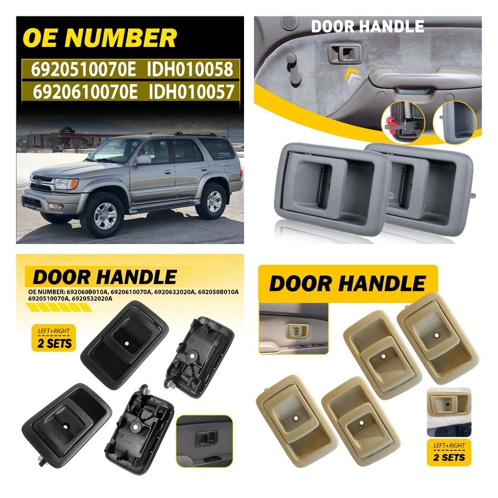 For 2001-2004 Toyota Tacoma Tercel 4Runner LH RH Front Rear Inside Door Handle Replacement