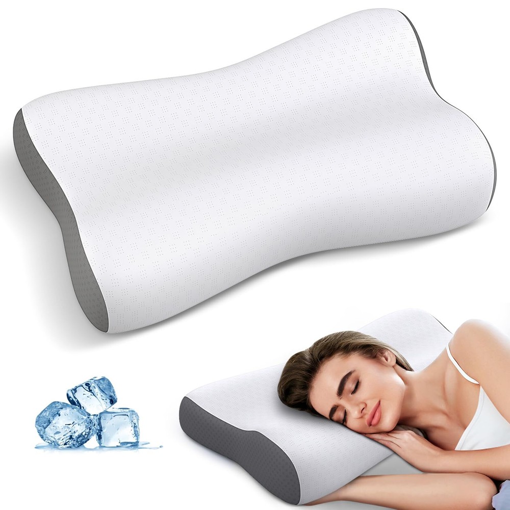 Cervical Neck Pillow Memory Foam Pillows for Neck Pain Relief Ergonomic Pillo...