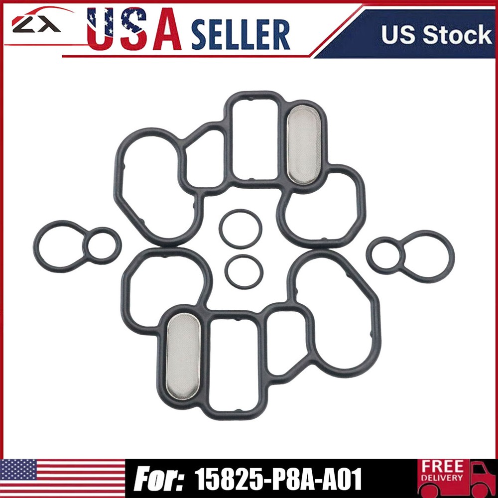 Honda 15825-P8A-A01 Oil Filter Housing Adapter Gasket Valve Seal Replacement