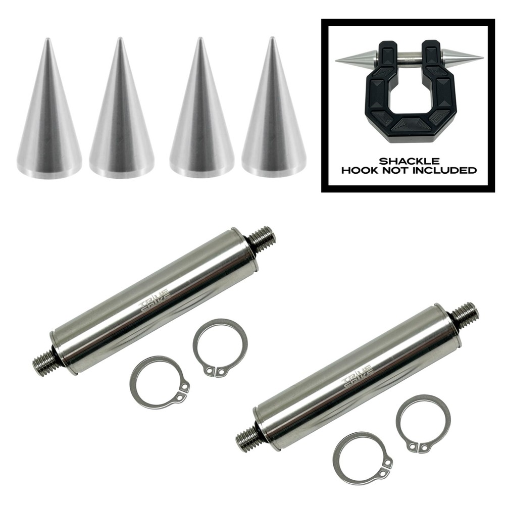 2 True Spike Bumper Recovery D-Ring Tow Hook 3/4