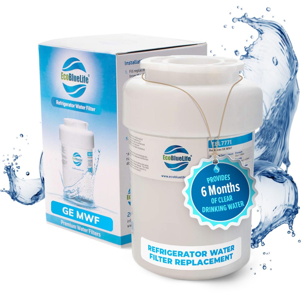 EcoBlueLife Refrigerator Water Filter Replacement - 300 Gallons - Renewable A...