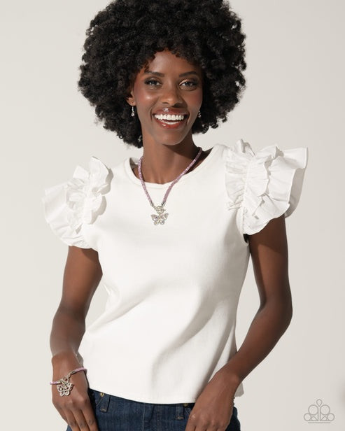 New Paparazzi Jewelry-On Shimmering WingsNecklace/Bracelet-Pink