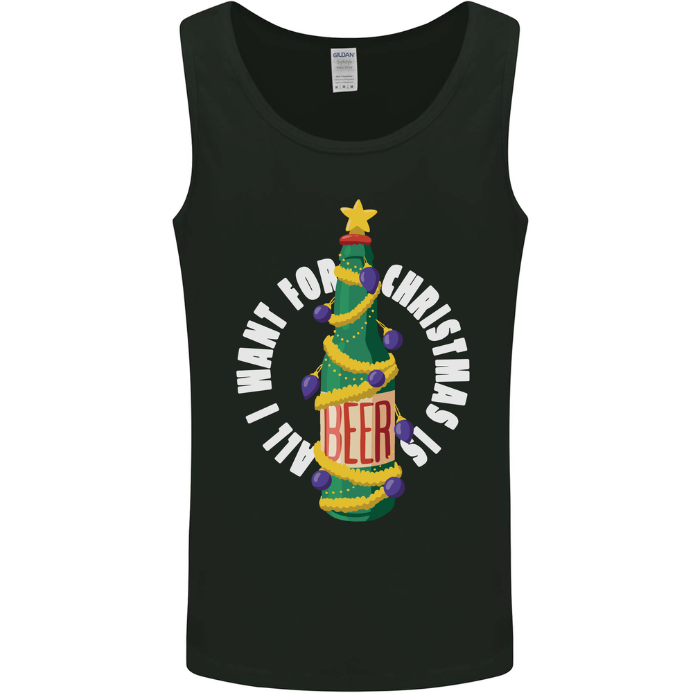 All I Want for Christmas Is Beer Mens Vest Tank Top
