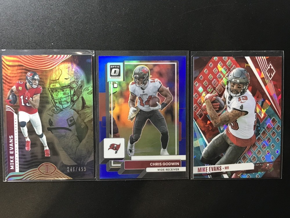 Mike Evans Godwin 2024 Panini Phoenix Donruss Optic Illusions 3-Card Lot /35 /179 HD