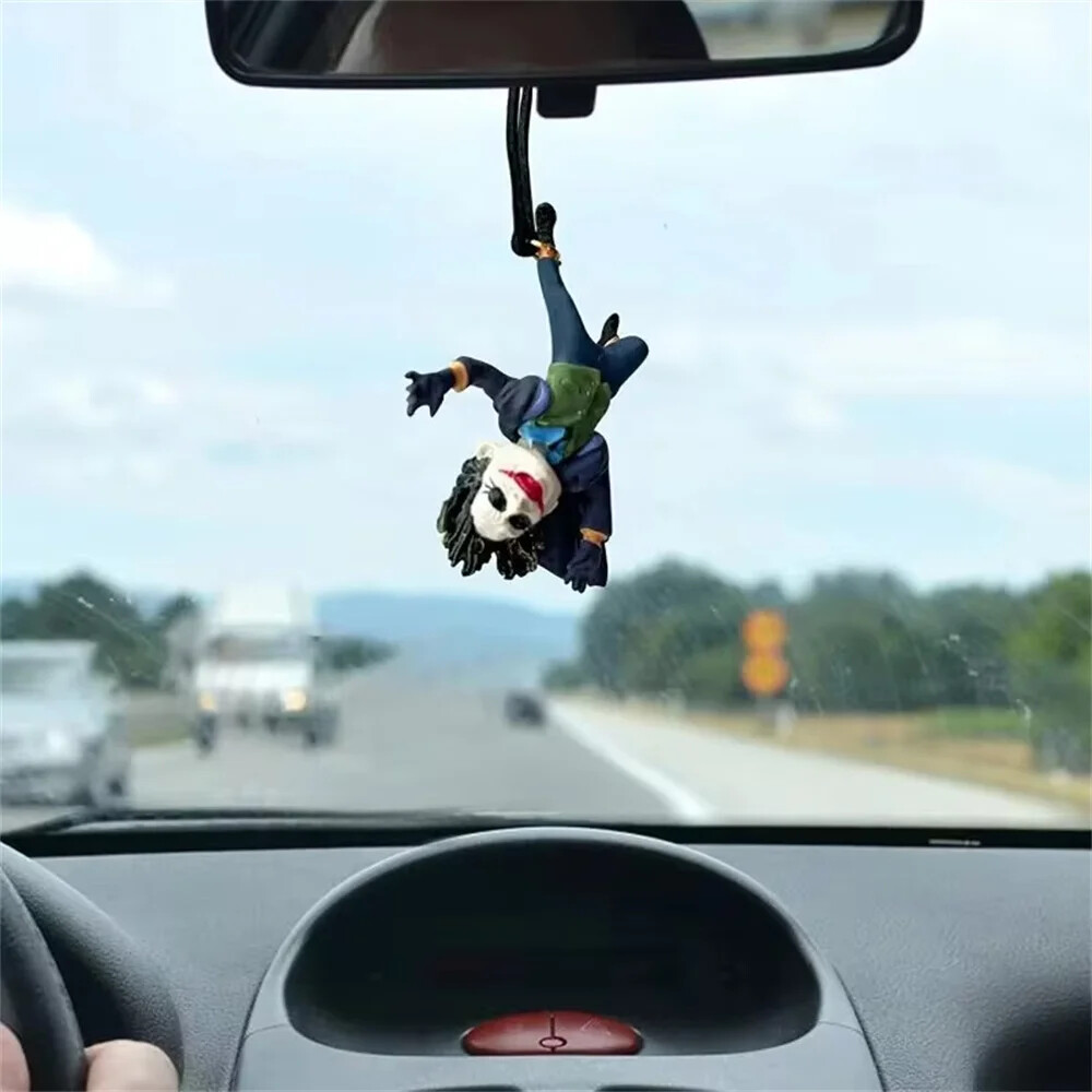 Anime Joker Car Pendant Rearview Mirror Hanging Ornament Figure Car Decoration