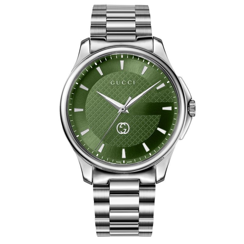 Gucci Men's G-Timeless Green Dial Stainless Steel Watch - YA126369 ($1150 MSRP)
