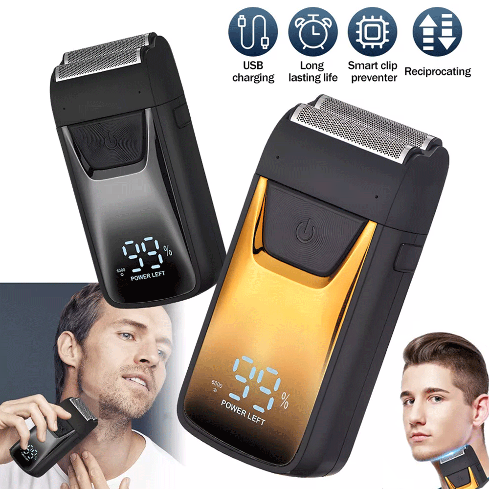 Electric Portable Shaver Beard Trimmer Razor 4D Twin Blade Reciprocating Shaver