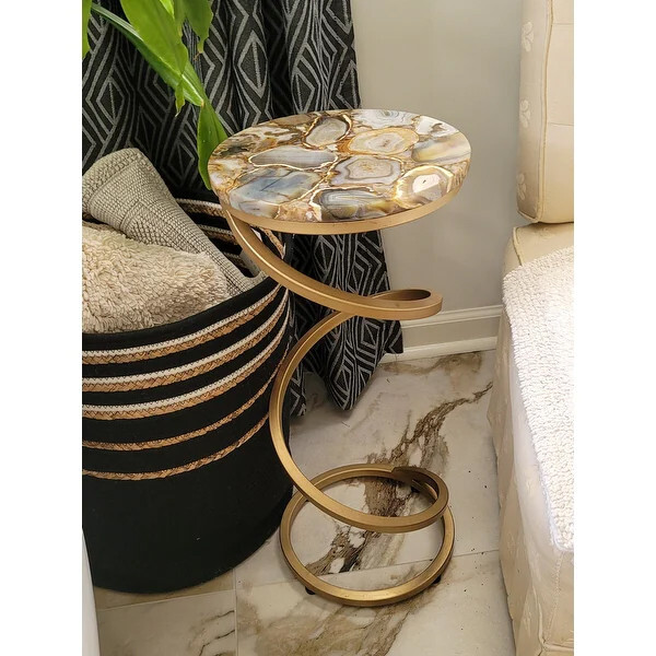 Agate Console Slab Coffee Table Top Stone Slab Christmas Gift Home Decor