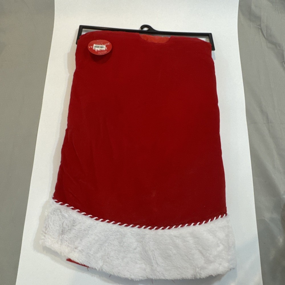 Holiday Lane 52-Inch Red and White Christmas Tree Skirt