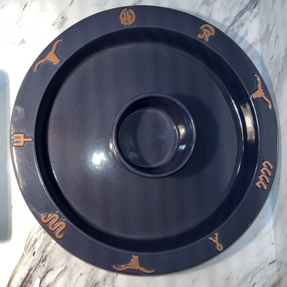 Frankhoma King Ranch Navy Blue Platter  Pottery 14