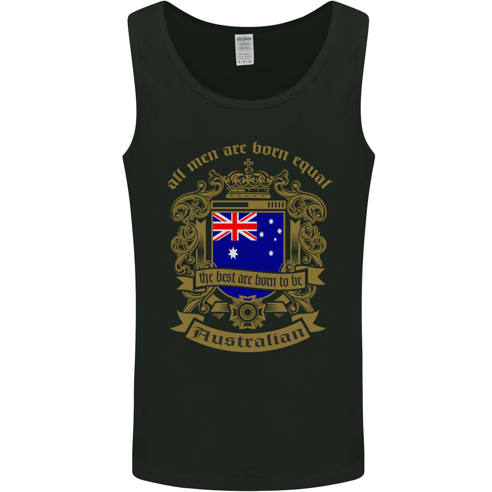 All Men Are Born Equal Australian Australia Mens Vest Tank Top