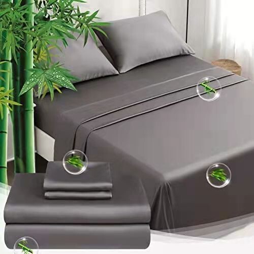 100% Bamboo Bed Sheets - Soft Cooling Breathable Luxury Set  