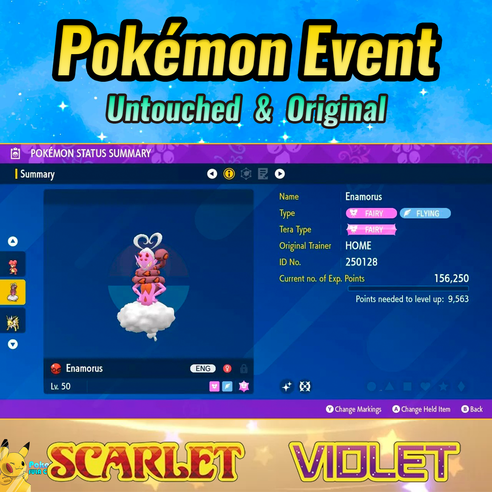 ✨ Enamorus Event 💜 Shiny Enamorus HOME Gift ❤️ Pokémon Scarlet Violet / HOME 💜
