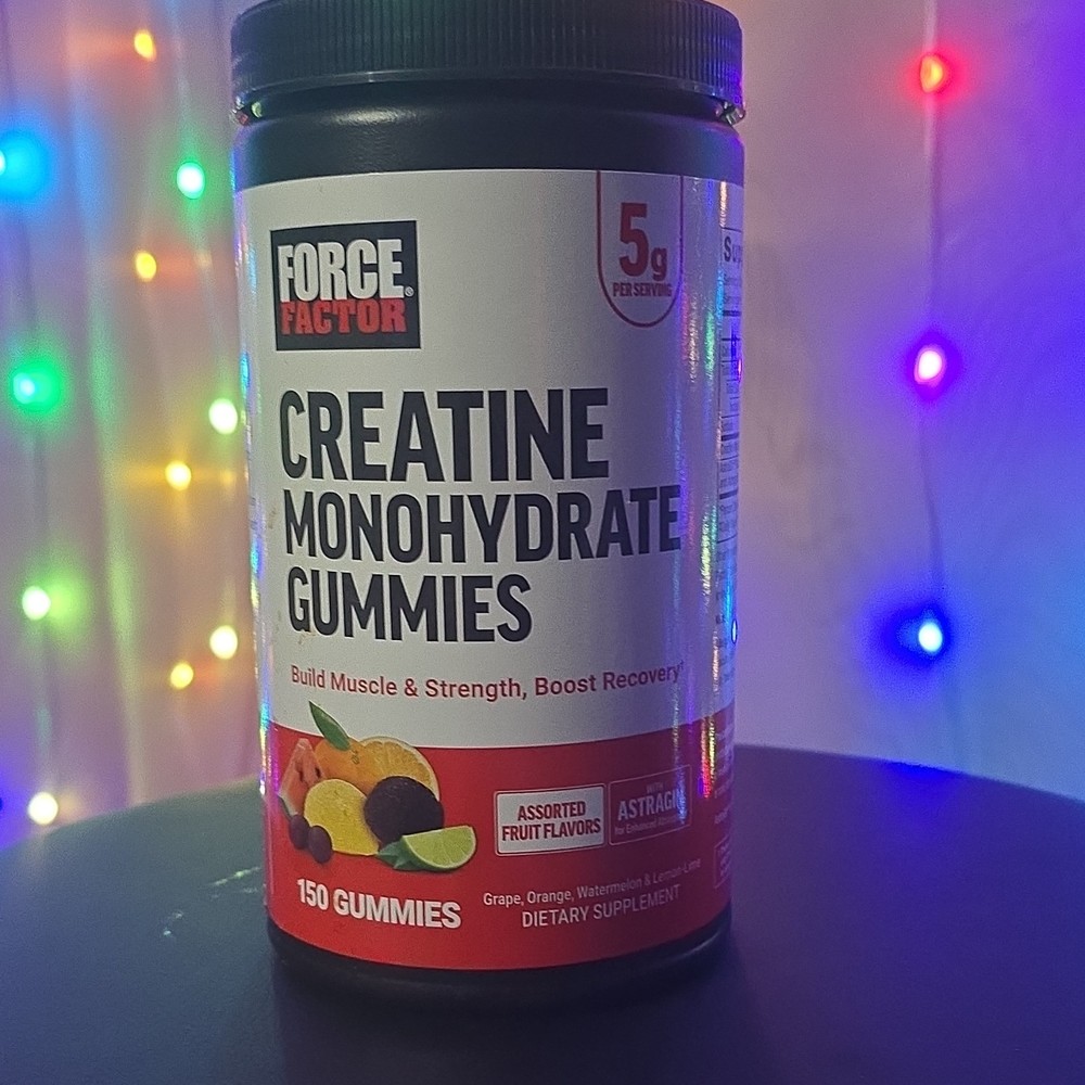 Force Factor Creatine Monohydrate Gummies Assorted Fruit Flavors 150 Gummies