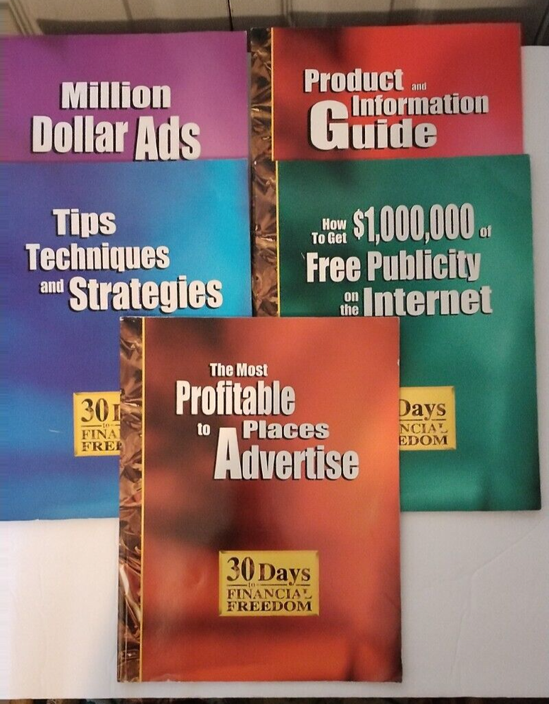 30 Days To Financial Freedom 1998 Tips Techniques Strategies Lot Of 5 Books