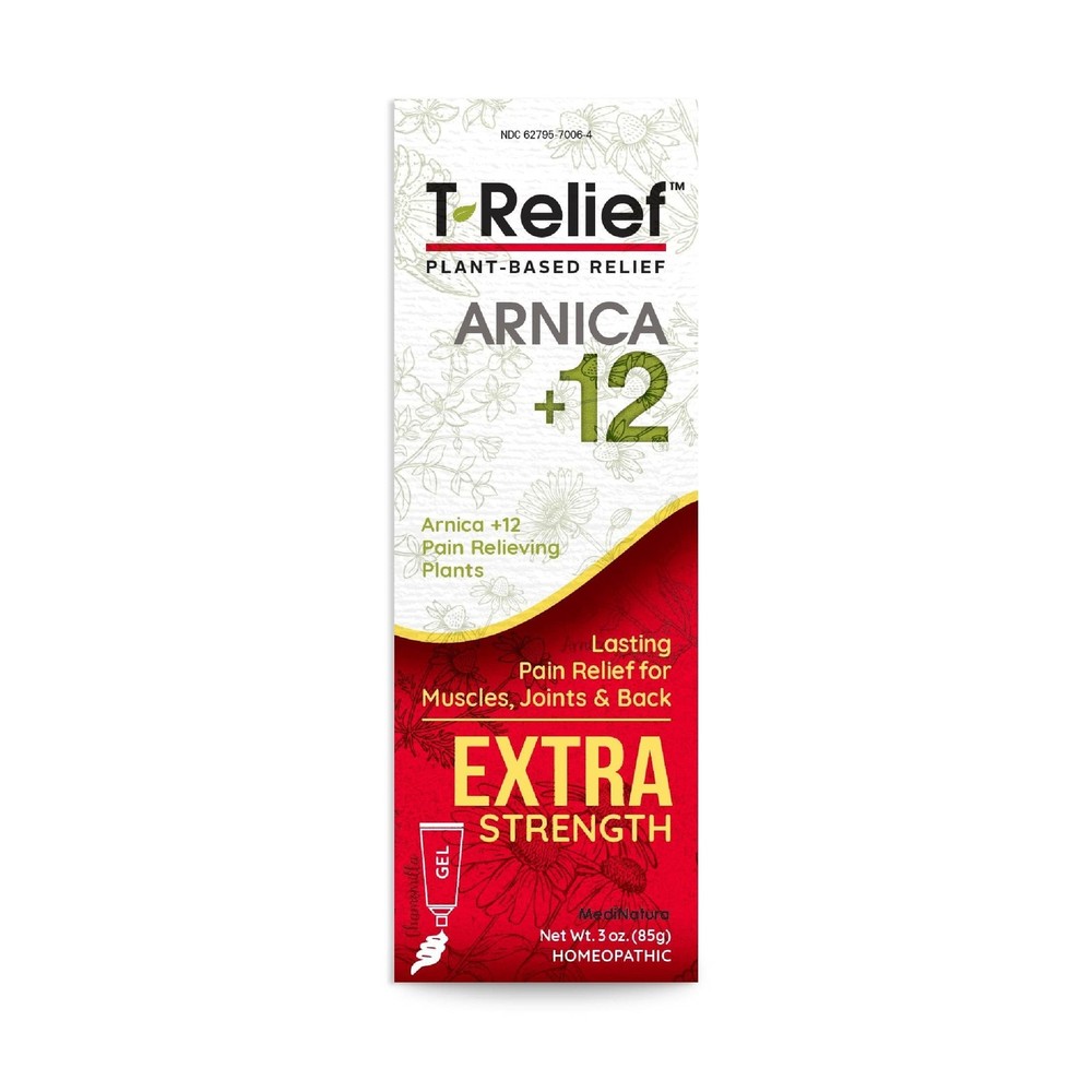 MediNatura T-Relief Extra Strength Gel Arnica +12 Natural Relieving Actives f...