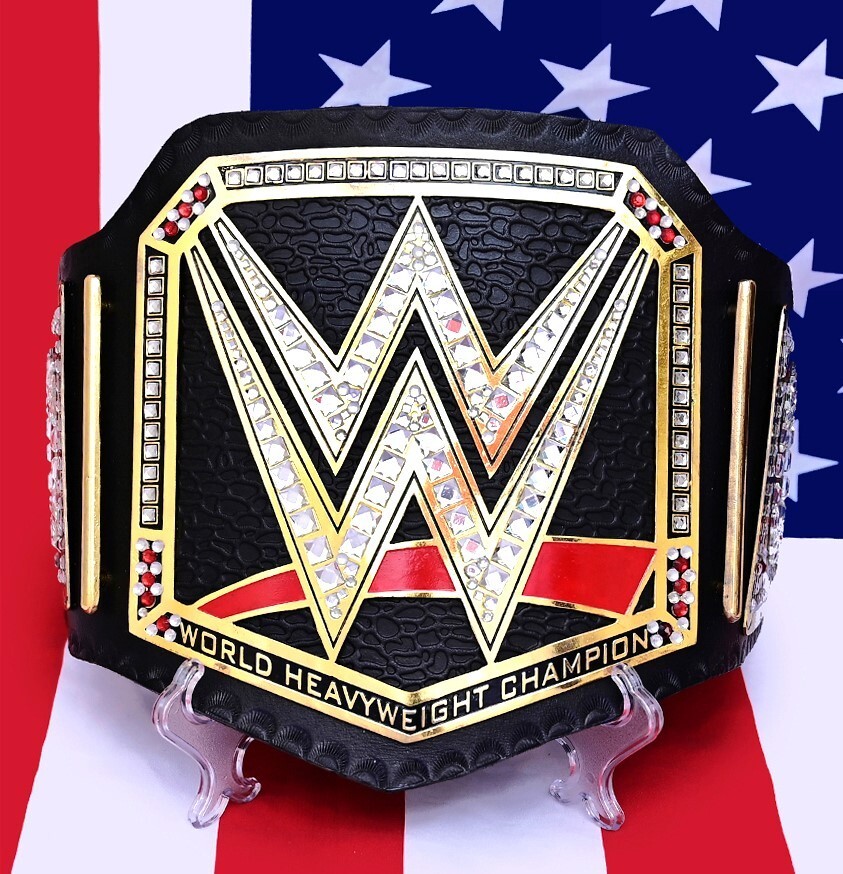 WWE World Heavyweight W Black Wrestling Championship Replica Title Belt