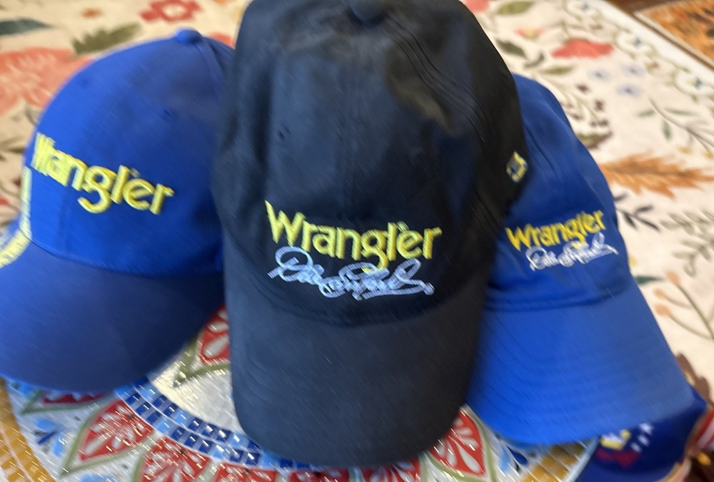 3 Dale Earnhardt SR #3 Wrangler Jeans Hat Adjustable VTG NASCAR Blue + Black
