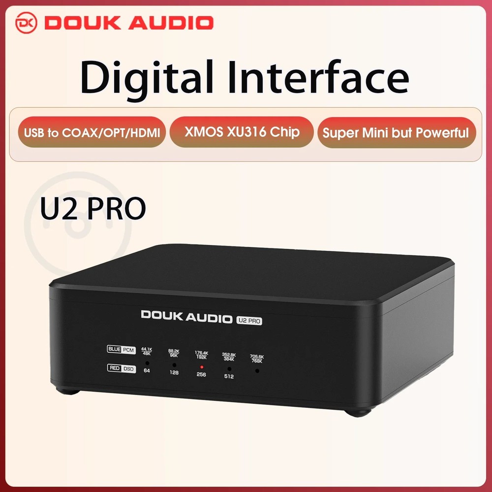 Douk Audio U2 PRO USB Digital Interface with XMOS XU316 – Optical Coaxial I2S Ou
