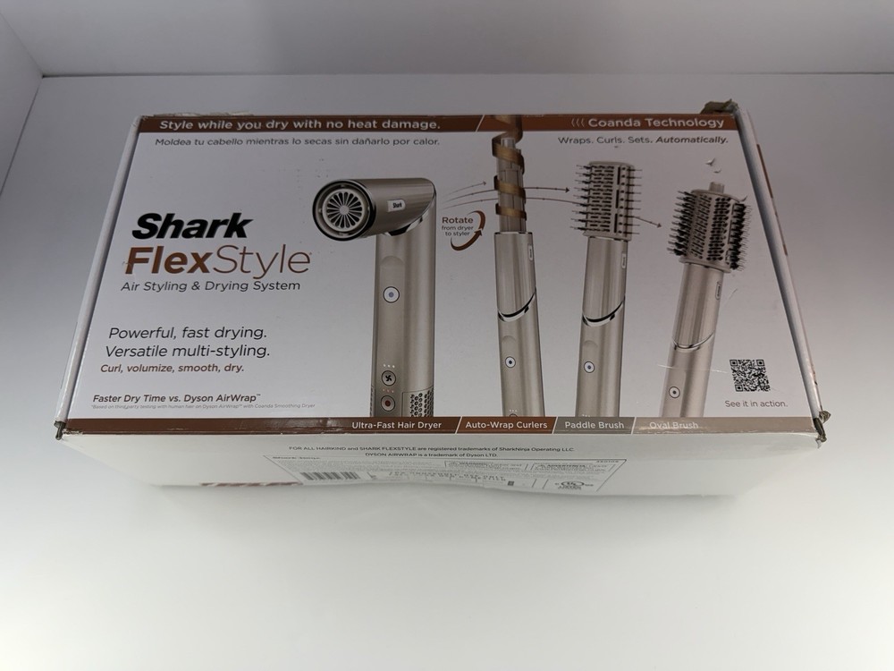 Shark FlexStyle Air Styling & Drying System Multi Styler Curlers Brushes Open Bo