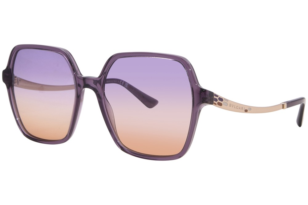 Bvlgari BV8252 5514EL Womens Transparent Amethyst Violet Sunglasses 56mm