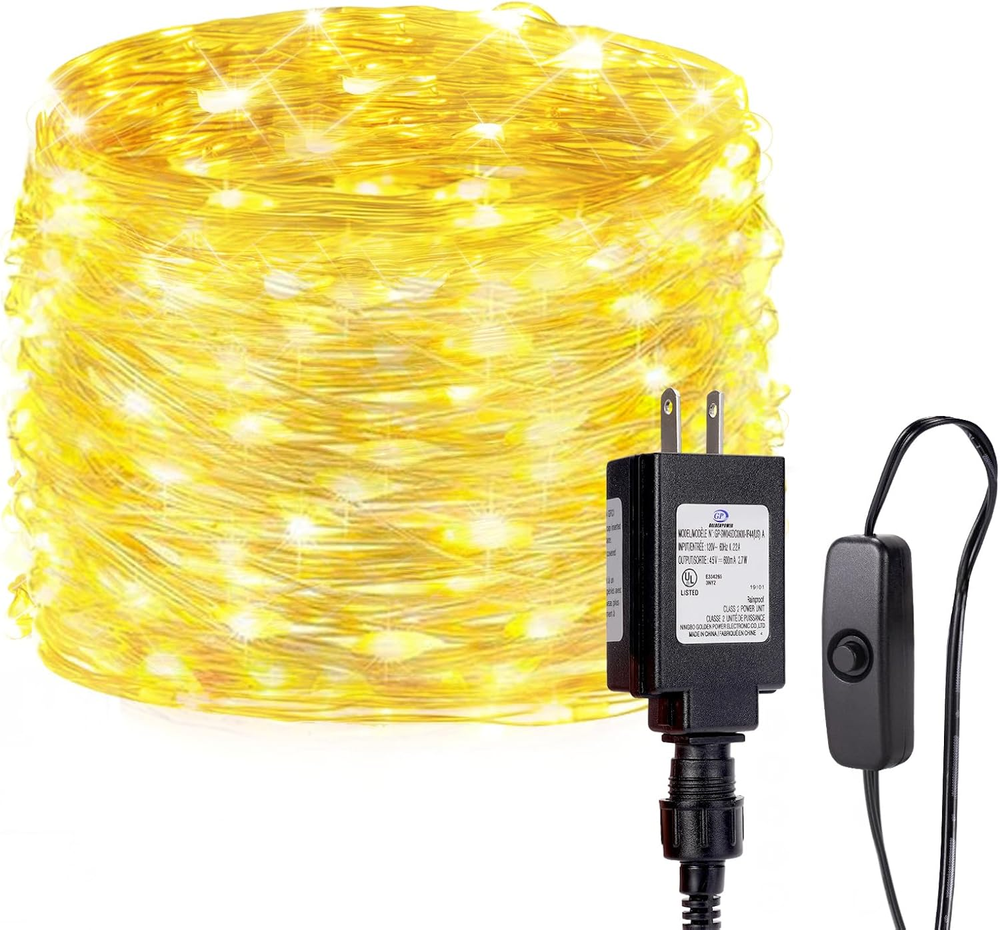 33Ft 100 LED Warm White Fairy Lights for Stunning Indoor & Outdoor Decor