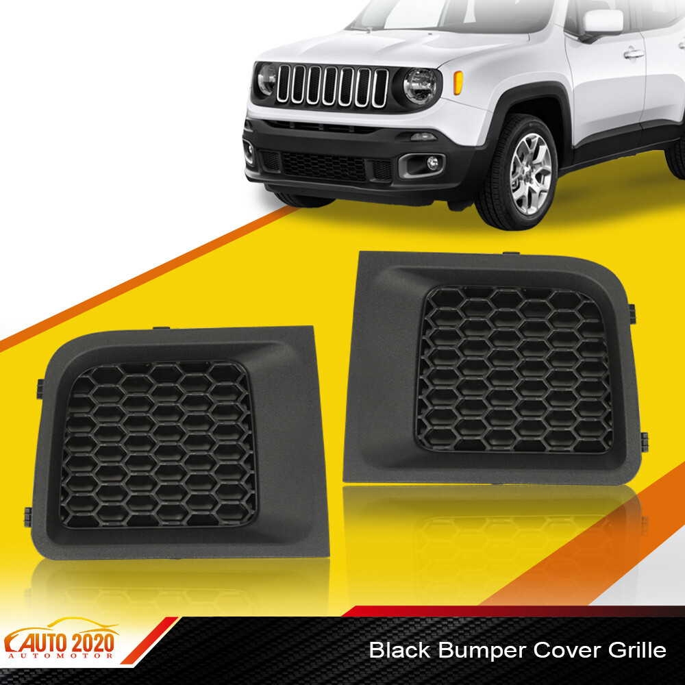 Left+Right Front Bumper Insert Bezel Cover Grille Fit For 2015-17 Jeep Renegade
