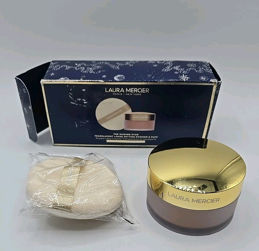 Laura Mercier Translucent Medium Loose Setting Powder +Puff The Guiding Star New