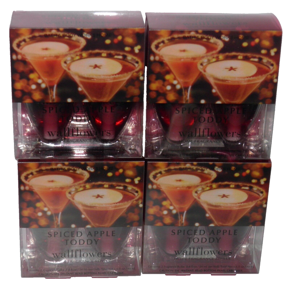 Bath & Body Works SPICED APPLE TODDY WALLFLOWER BULB  (8 BULBS) REFILL FRAGRANCE