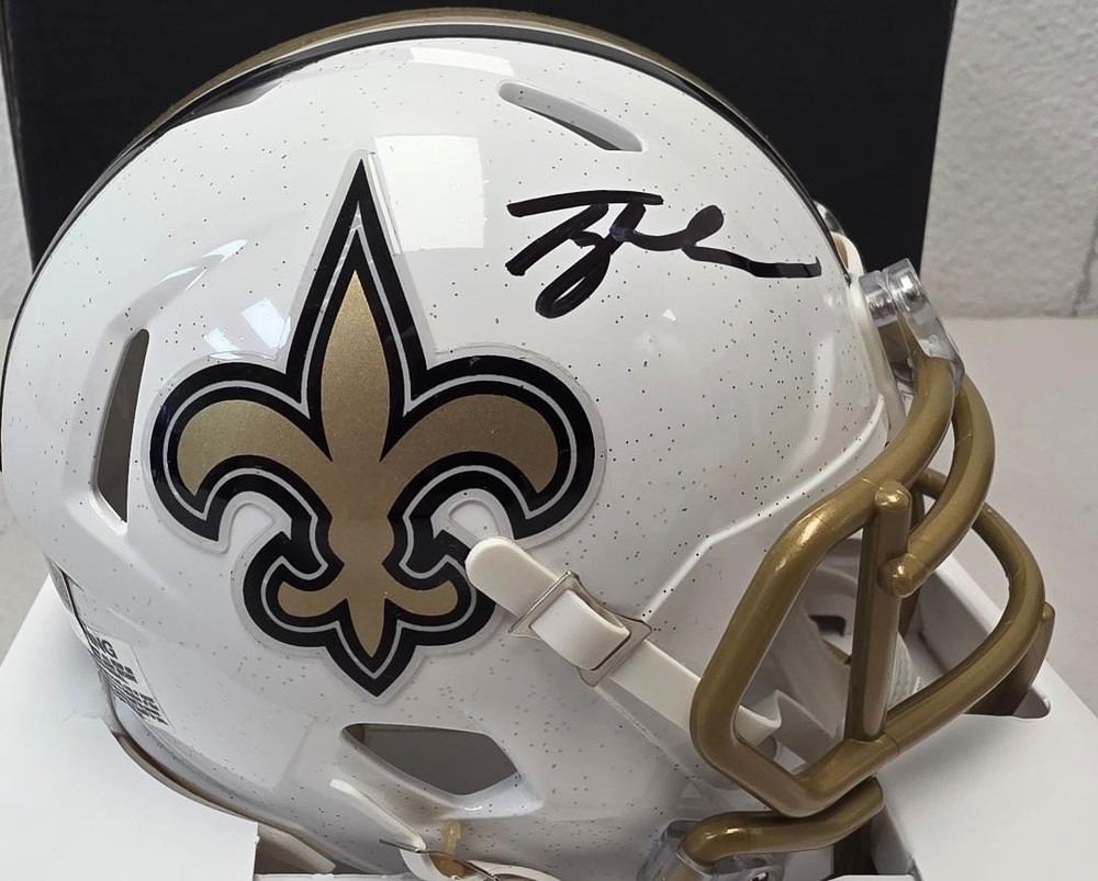 Saints TYLER SHOUGH Signed Auto Autographed Mini ALTERNATE Speed Helmet FANATICS