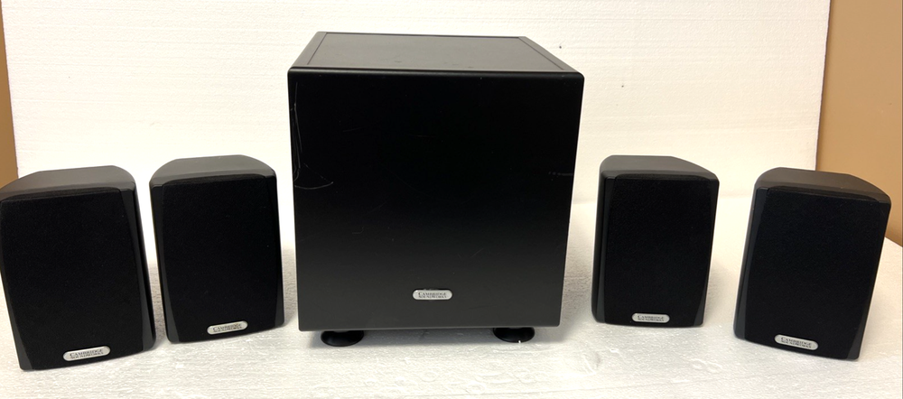 Cambridge SoundWorks BassCube 821 Subwoofer with 4 MC105 Speakers Tested & Working