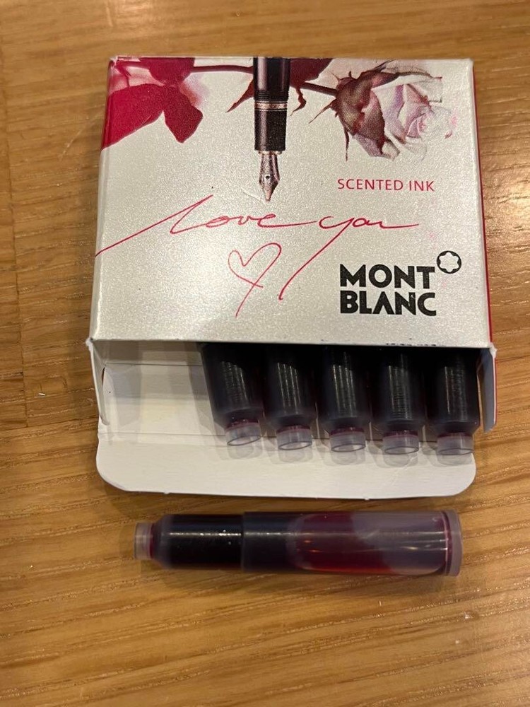 Montblanc Love Letter Ink, Rose Scent, Rare Item, Cartridge Type from Japan