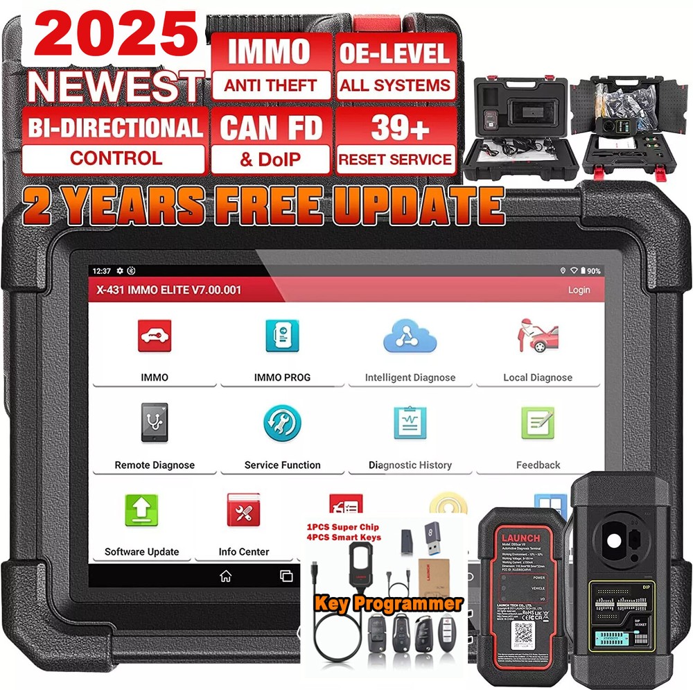 LAUNCH X431 IMMO Elite Plus PAD V+ Car Diagnostic Tool Key Programming Scanner