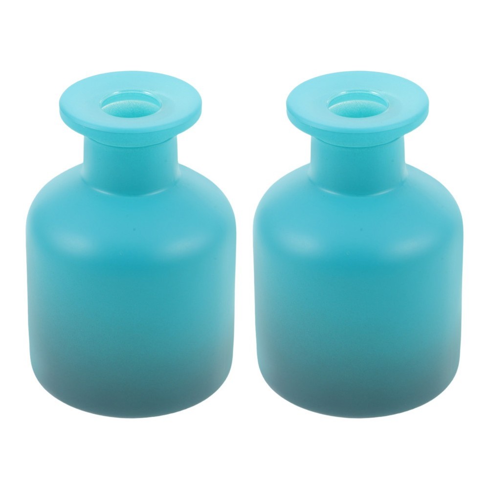 2 Pcs Essential Oil Diffuser Glass Bottles Jars Aromatherapy Storage Container