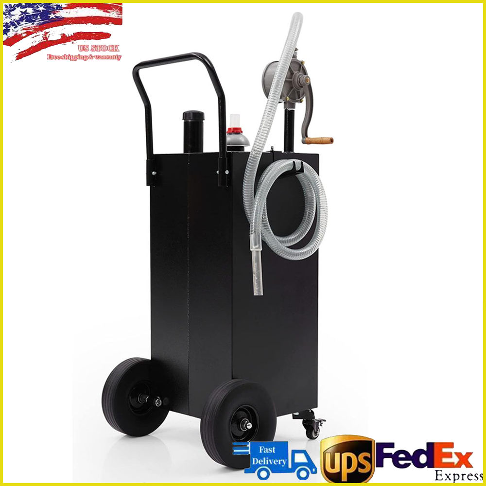 40-Gallon Mobile Gas Caddy Tank with Wheels for Cars ATVs Boats