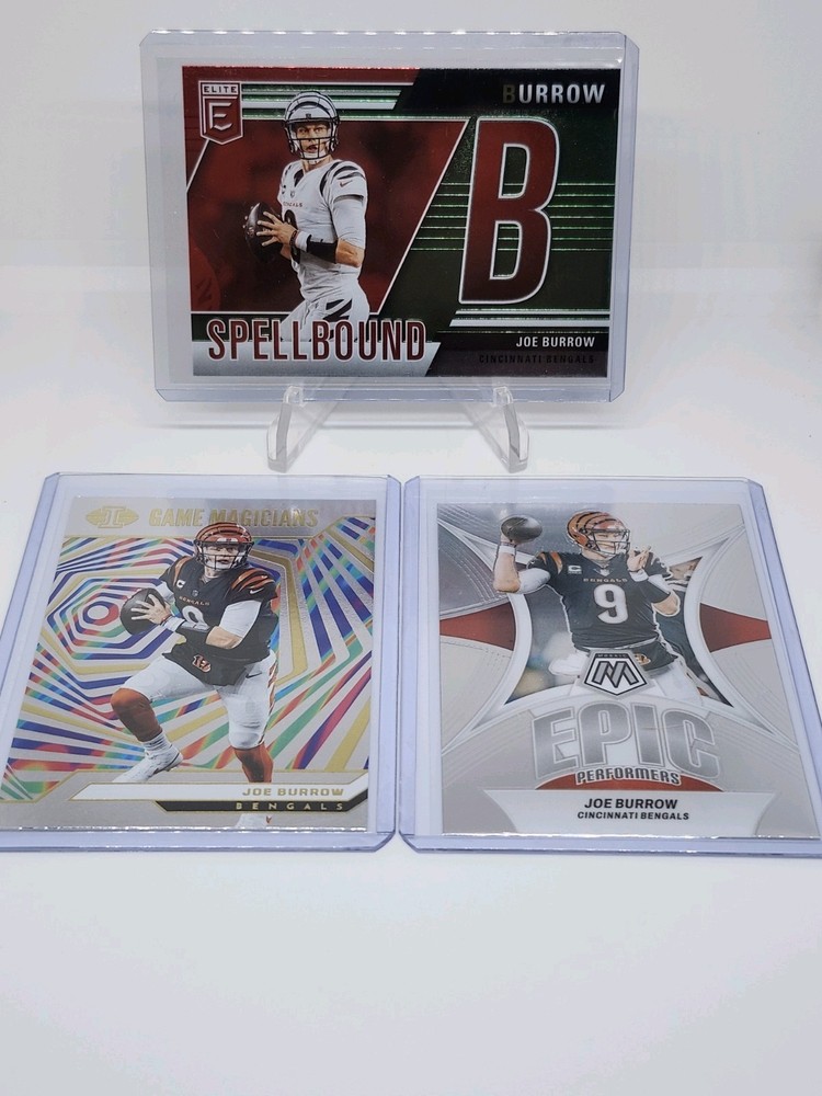 2024 Panini Joe Burrow Lot OF 3 / Illusions, Mosaic, Donruss Elite Bengals QB1