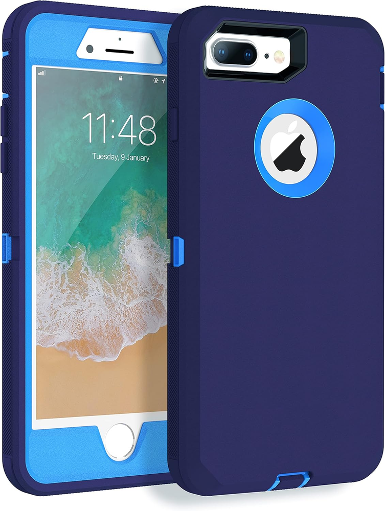Rugged Heavy Duty iPhone 8 Plus Case with Screen Protection