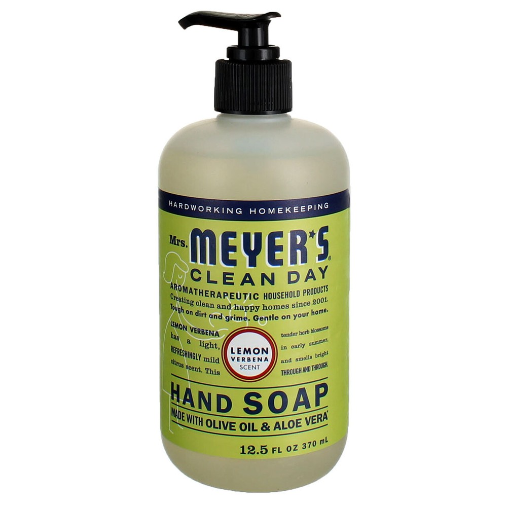5 Pack Mrs. Meyer's Clean Day Hand Soap Liquid, Lemon Verbena, 12.5 fl oz