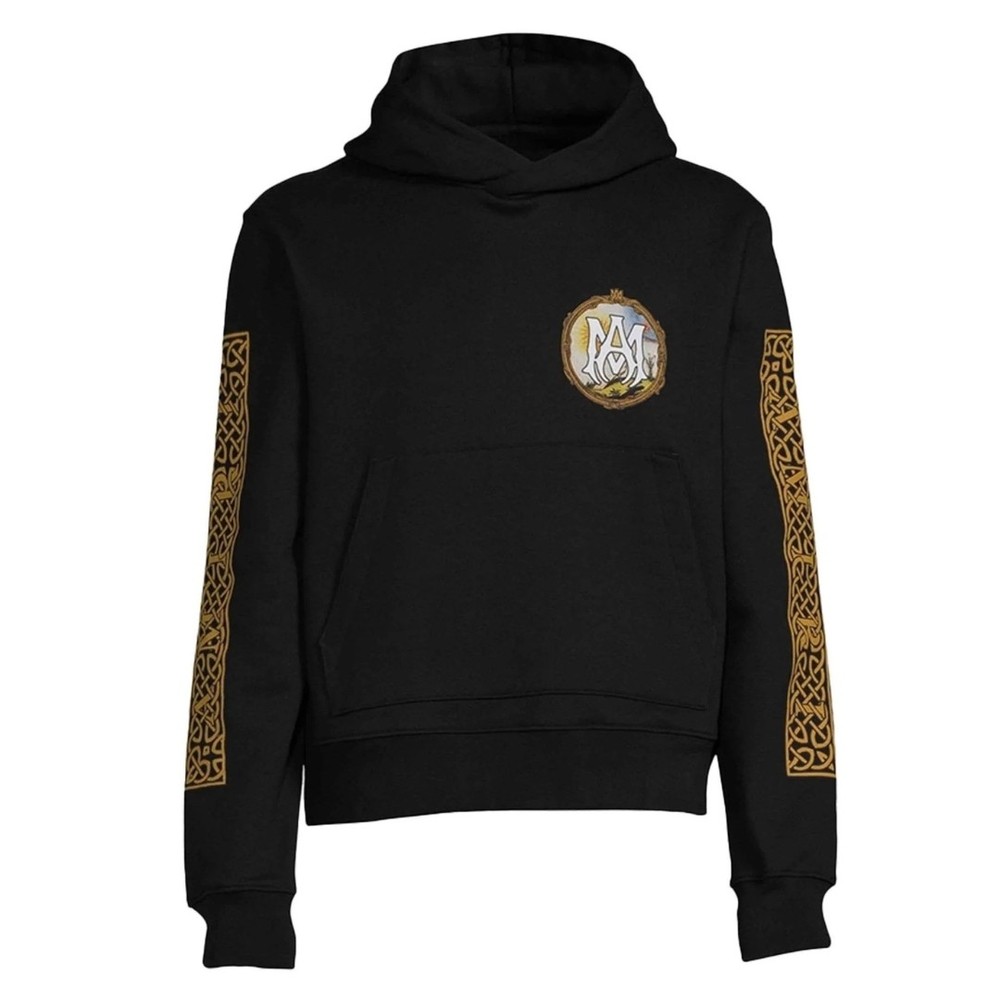 Amiri Lanscape Frame Design Black Hoodie