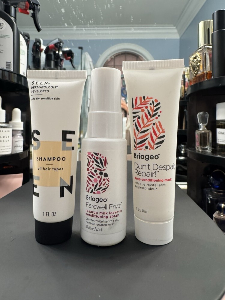 Briogeo And Unseen Hair Care Mask Conditioner Leave In And Shampoo Travel Size