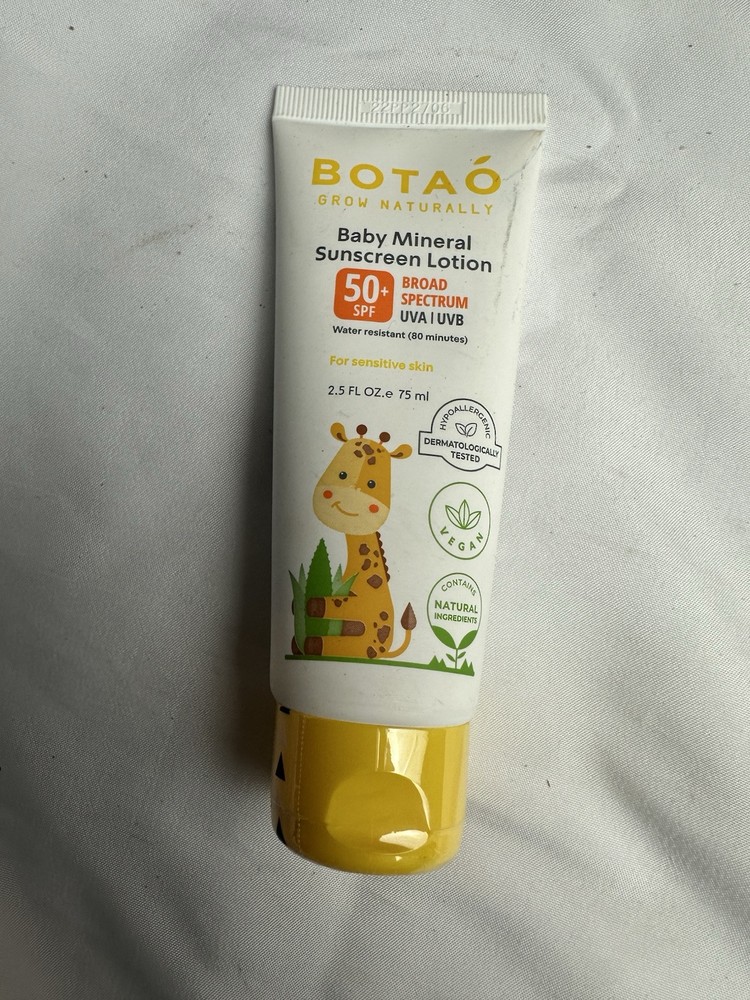 BOTAO Baby Mineral Sunscreen SPF50 Broad Spectrum UVA UVB Protection 2.5oz Exp 11/25