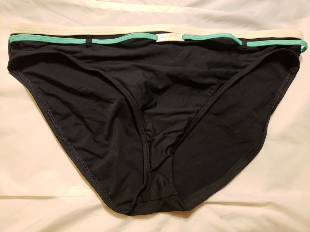 P36 NWT Macy's Nautica Dark Navy Blue Bikini Bottom CLEARANCE SALE MSRP $52-image