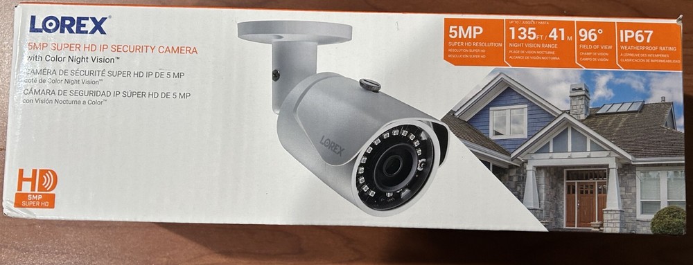 Lorex E581CB 5MP Super HD IP Bullet Camera with Color Night Vision