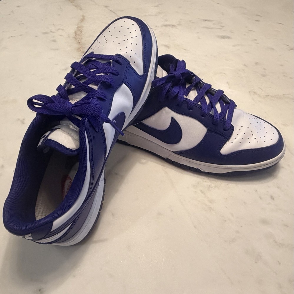 Nike Dunk Low Concord Royal Blue and White DV0833-103 Leather Upper Low Top