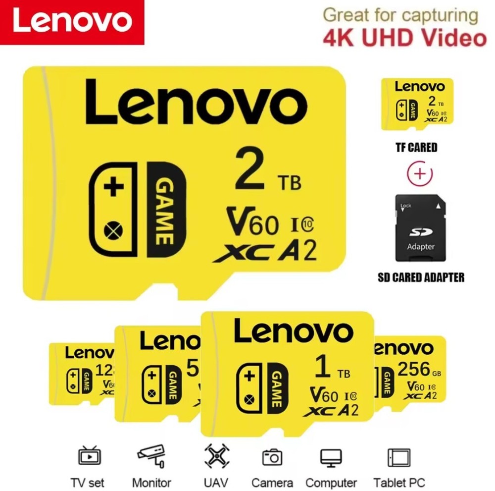 Lenovo Memory Card 2TB High Speed Micro TF SD Card For Nintendo Switch SD Card