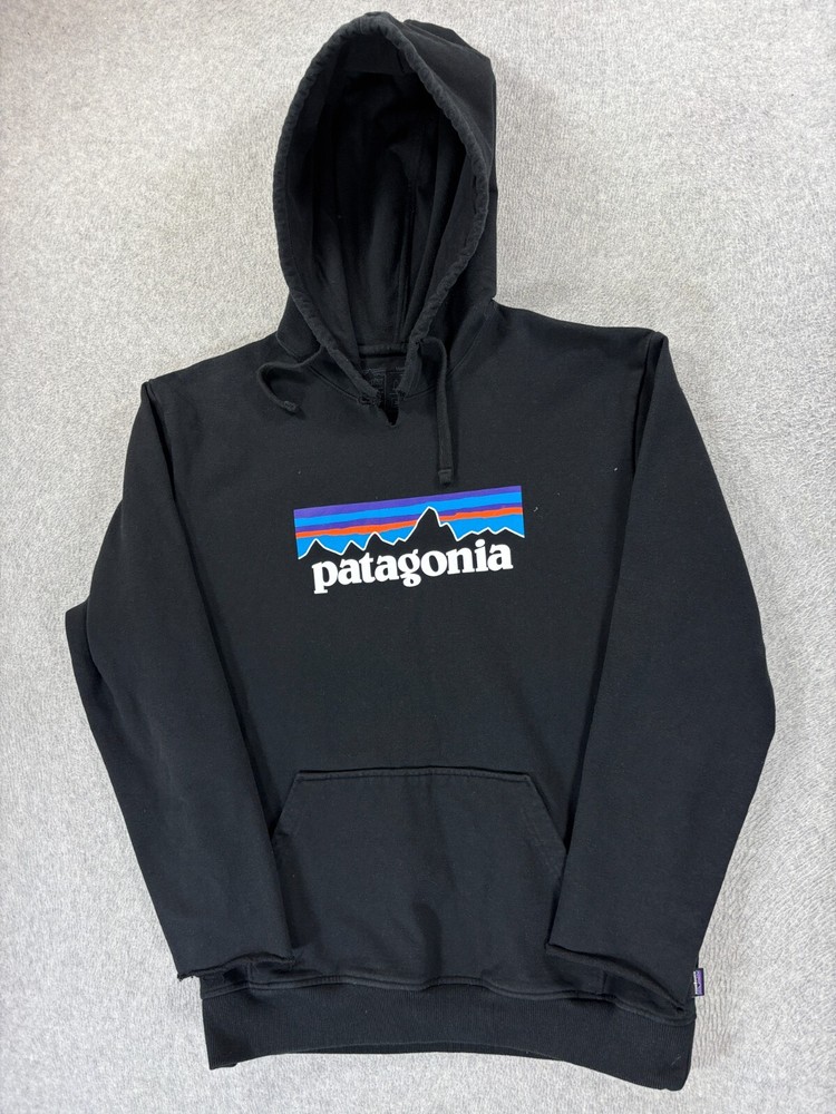 Patagonia Regular Fit Uprisal Distressed Hoodie Sweatshirt (Men's Large) Black