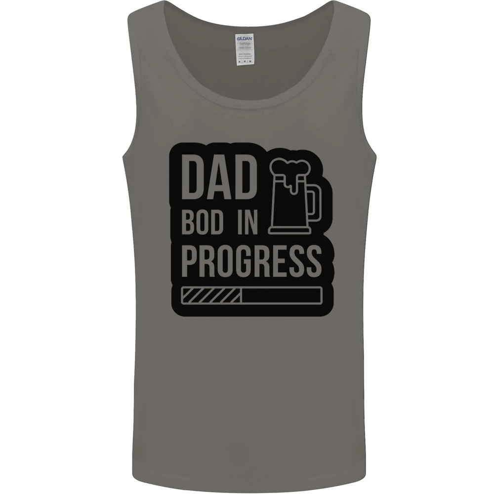 Dad Bod In Progress Funny Fathers Day Mens Vest Tank Top