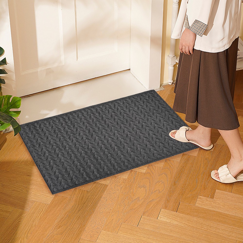 Dark Grey Outdoor Entrance Doormat Non-slip Floor Mat Front Door Mat 120*60cm